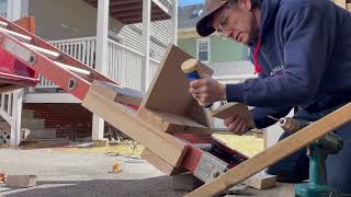 Building a DIY Ladder Hoist using a Harbor Freight 'Badland' Winch. The Knee Saver 5000!!