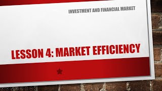 Topic 4 Efficient Market Hypothesis EMH