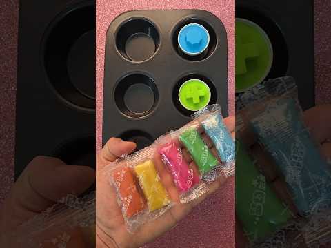 ست أكياس عجينة متكيسة تعليم الألوان ببيضة فاقسة