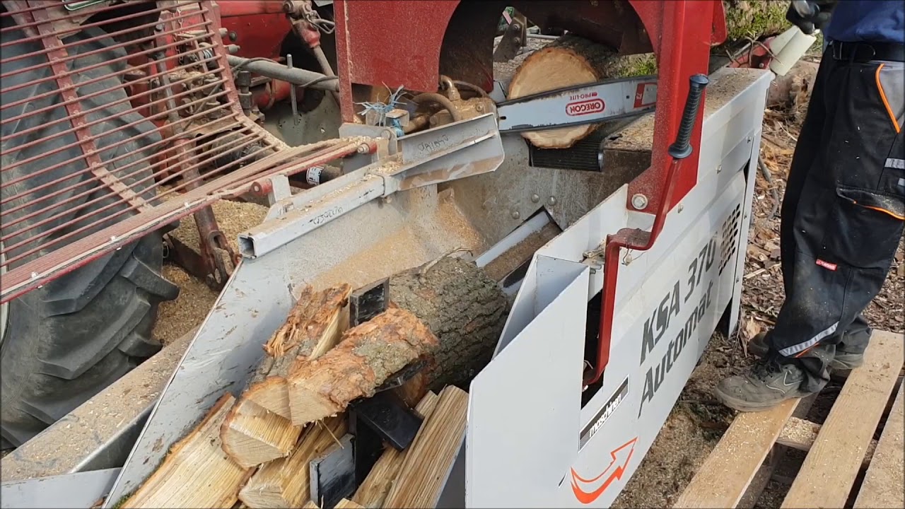 》BGU KSA 370 Eiche Sägespaltautomat Brennholz Produktion《