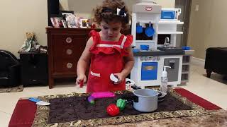 Catherine Preparing Food at Abuelas House - April 2020 part 1