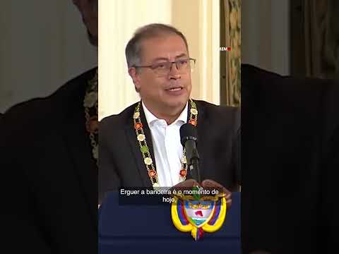 Presidente da Colômbia recebe condecoração do Estado palestino