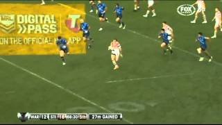115m Try by Brett Morris - Round 2 2014 (Dragons Vs Warriors)