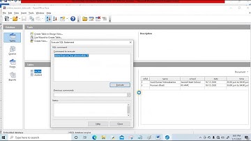 delete command in Open office DataBase
