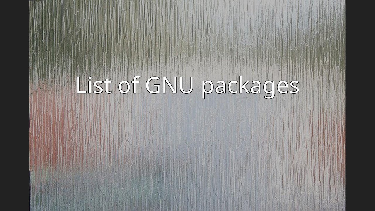List of GNU packages
