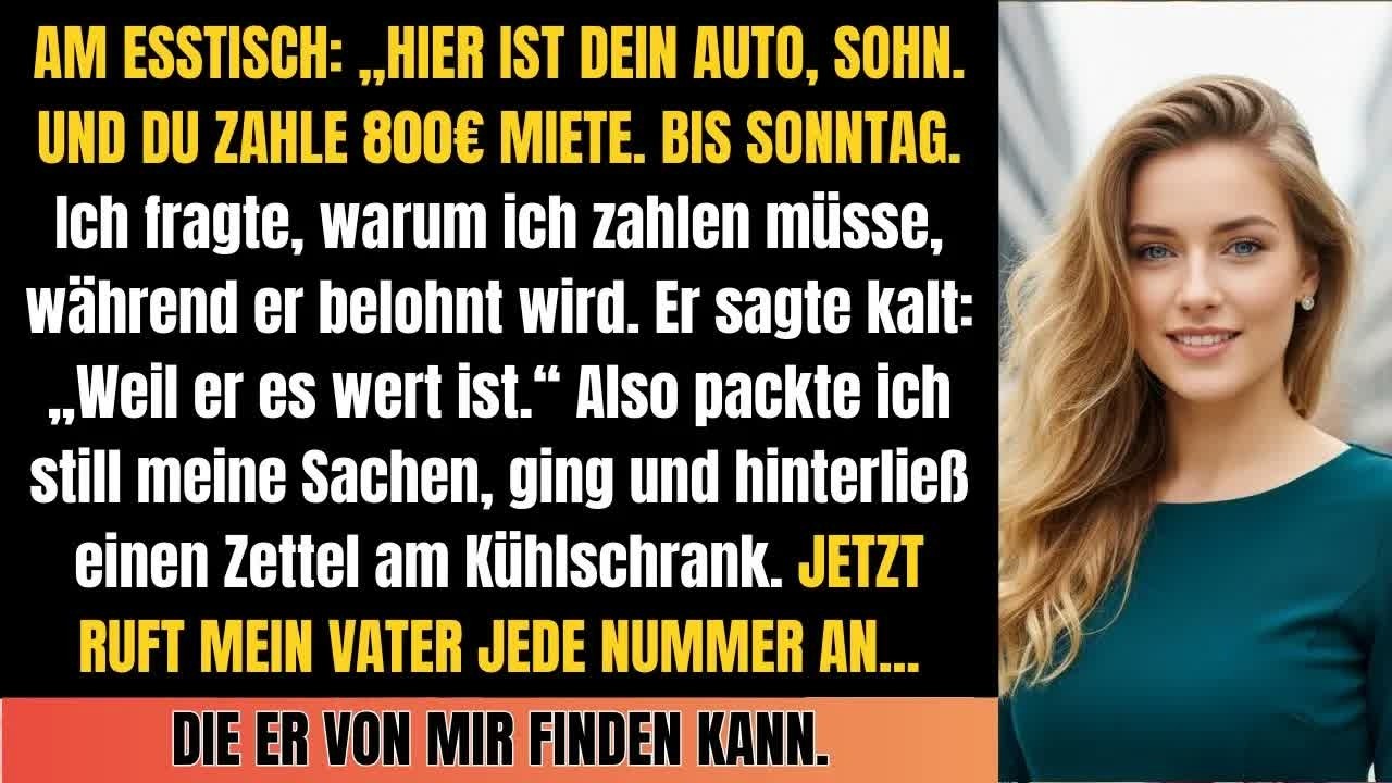 Mein Bruder bekam ein Auto, ich eine Rechnung  Ich ging wortlos, hinterließ aber einen Zettel