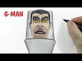 Как нарисовать G-Man Skibidi Toilet