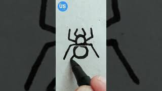 how to draw a spider 🕸️