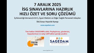 İsg Sınav Kampı Soru Çözümleri - 2025 Aralık