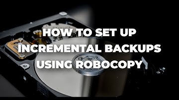 How to Set Up Incremental Backups Using Robocopy