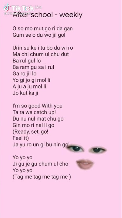 After school Weeekly easy lyrics (not mine)*credit to the owner 🌼🌼