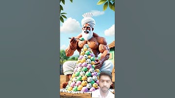 Hungry farmer even eats ants along with ice cream 🍨 #ai #pigeon #icecream #farmer