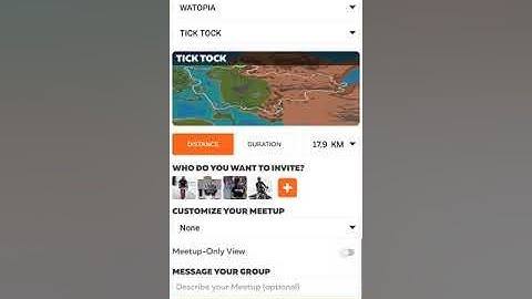 How to create a Zwift meetup