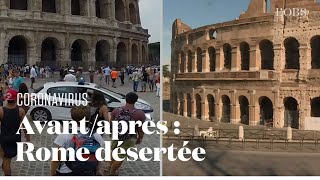 Le Colisée de Rome, avant et après la mise en quarantaine à cause du coronavirus