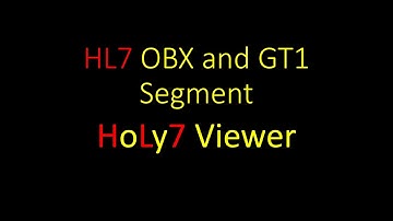 OBX and GT1 Segments