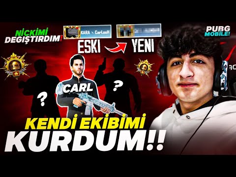 KENDİ EKİBİMİ KURDUM! 😱 YILLARDIR KULLANDIĞIM NİCKİ DEĞİŞTİRDİM! – PUBG Mobile