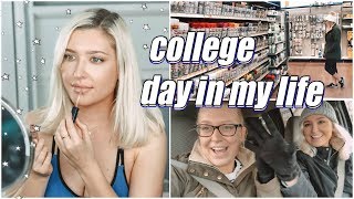 college day in my life: youtube talk, GRWM, drive w/me, shopping