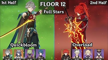 Alhaitham Quickbloom + Diluc Overload | 6.1/6.2 Spiral Abyss Floor 12 9 Stars | Genshin Impact