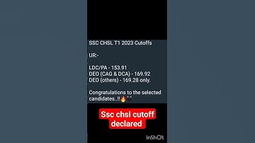 ssc chsl 2023 tier 1 result declared
