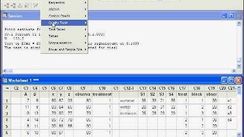 Nonparametric in Minitab