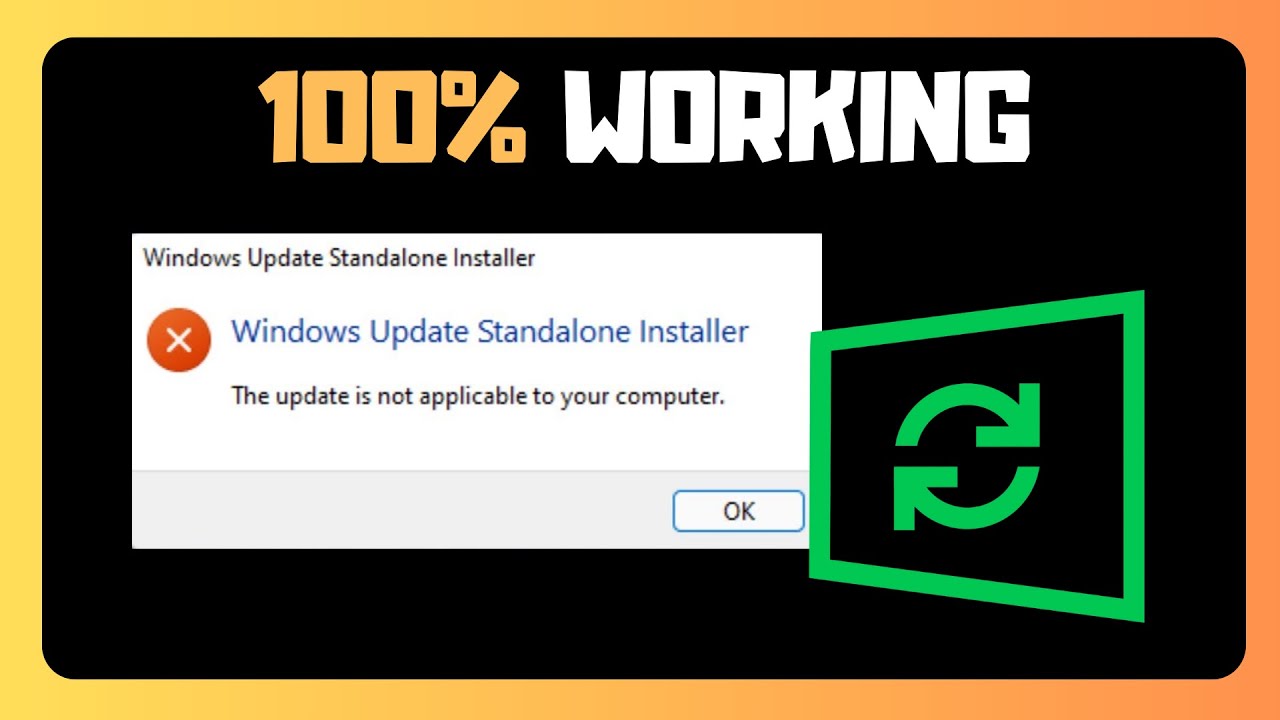 EASY FIX For The Update Is Not Applicable To Your Computer In Windows 11