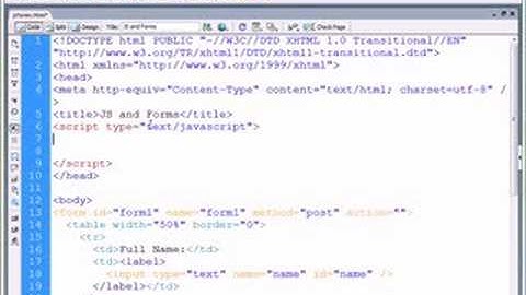 Dreamweaver Tutorial: JavaScript and Form interaction