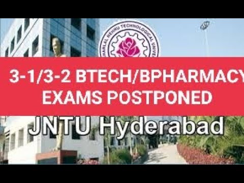 jntuh 3-1/3-2 btech/bpharmacy exams postponed!#jntuh