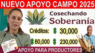 Apoyo Productores Del Campo Cosechando Soberania Créditos 30Mil 80Mil 1,300,000 Claudia Avisa