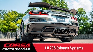 The CORSA Performance 2023+ Chevrolet C8 Z06 Cat-Back Exhaust Collection Has Arrived.