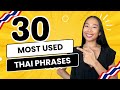 Ref:W6SxZ2_F3fY 30 most used thai phrases | thai for beginners