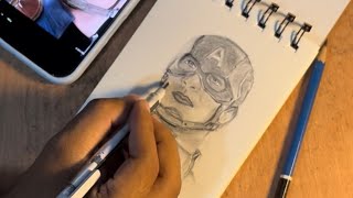 🎯 Captain America Drawing | MCU Characters #1 ✏️ screenshot 3