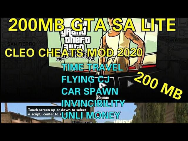 GTA San Andreas Mobile Version, 200Mb Only, With Cheats