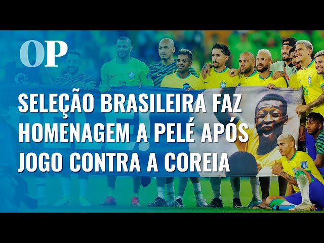 Seleção Brasileira homenageia Pelé em pós-jogo