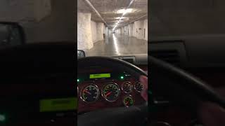Driving a semi truck in a underground cave in Independence Missouri