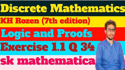 Discrete Mathematics|KH Rozen 7th edition|Exercise 1.1 Q 34|LOGIC AND PROOFS|Hindi Urdu| #pakistan|
