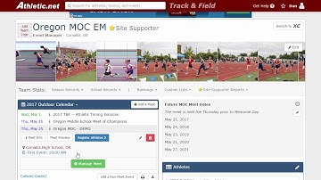 New Athletic net Online Meet Registration Setup