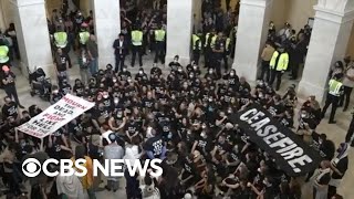 Protesters on Capitol Hill call for Israel-Hamas cease-fire, hundreds arrested