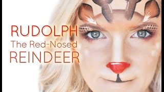 Rudolph the Red-Nosed Reindeer Face Painting Makeup Tutorial (Products listed below) Hi, everyone! Hope you enjoy this Rudolph the Red-Nosed Reindeer design - please let me know if you try