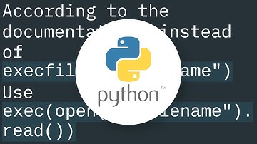 What is an alternative to execfile in Python 3?