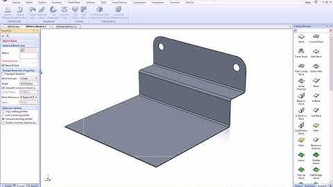 Sheet Metal Sketched Bend in IronCAD | My Triball