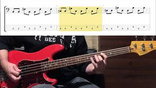 Blink 182 - What's My Age Again ( Bass Cover Tab in Video )