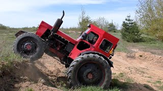 Off-road isn&#39;t a problem! Soviet all-wheel drive tractor T-40AM off-road!