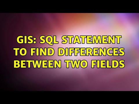 GIS: SQL statement