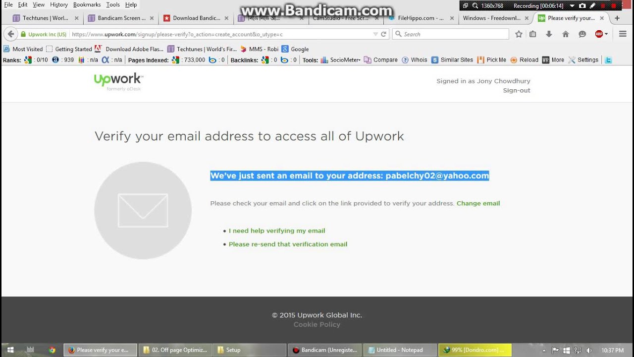 How to create a account in odesk,upwok