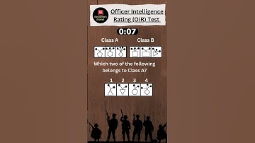 Officer Intelligence Rating (OIR) Test || SSB Interview || #cds #nda #afcat #ssb