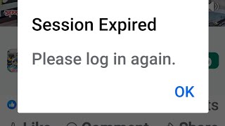 Facebook Session Expired please login again problem solve
