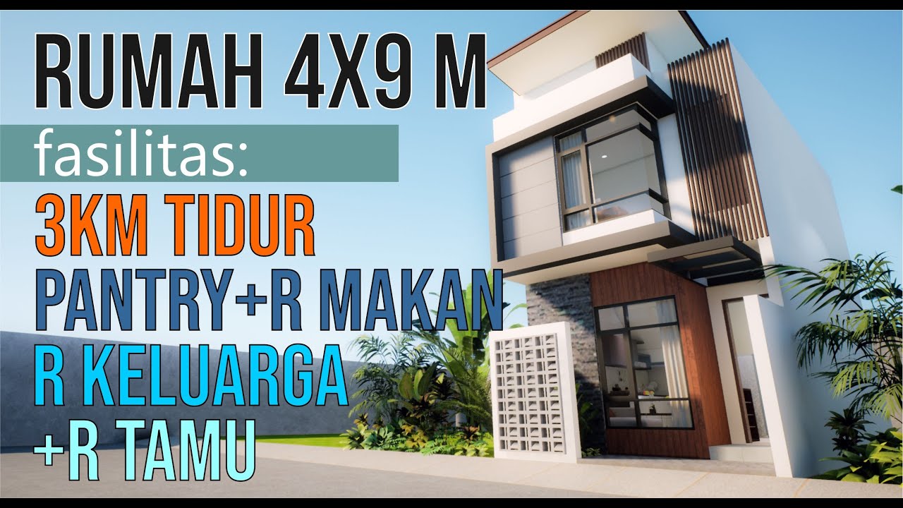 Desain Rumah 4x9 Fasilitas 3km Tidur