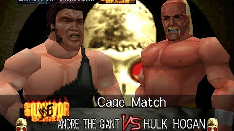 WWF Wrestlemania 2000 Rom Hack Matches - STEEL CAGE MATCH - Andre the Giant vs Hulk Hogan