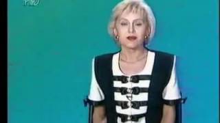 Диктор Российского телевидения Елена Старостина.Программа передач 11 июня 1994 года.