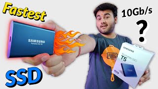 This is the Fastest Portable SSD - Samsung T5 External SSD | 500GB | Upto 10Gb/s